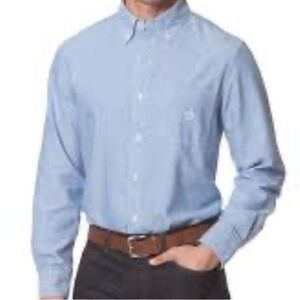 Chaps Light Blue Oxford Long Sleeve Button Down Shirt Sz L Professional Shirt